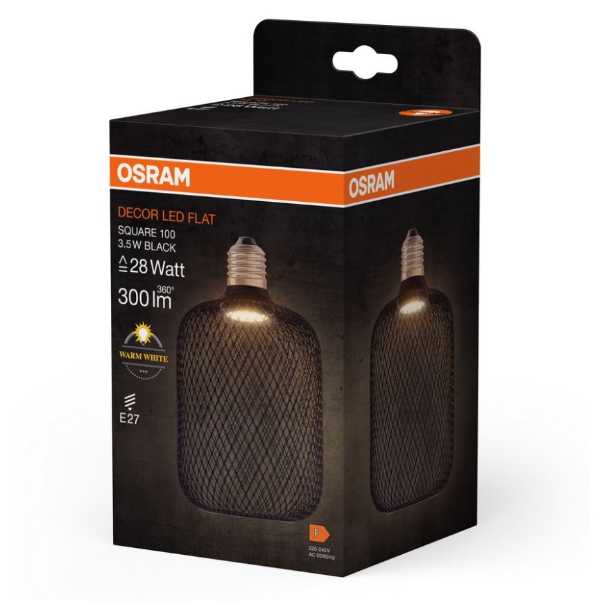 LED Žarnica DECOR FLAT E27/3,5W/230V 2700K črna - Osram