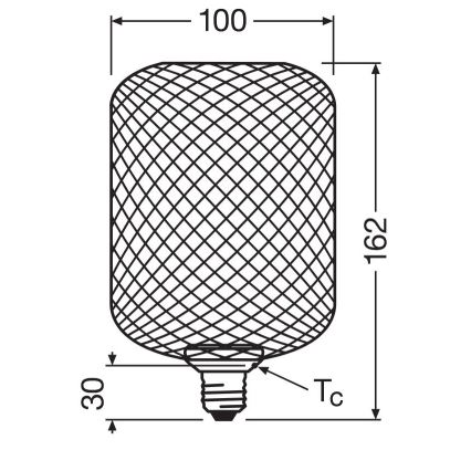 LED Žarnica DECOR FLAT E27/3,5W/230V 2700K črna - Osram