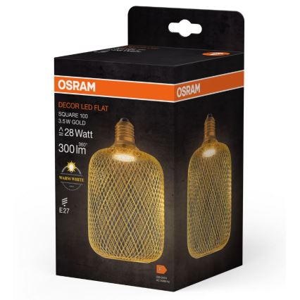 LED Žarnica DECOR FLAT E27/3,5W/230V 2700K zlata - Osram