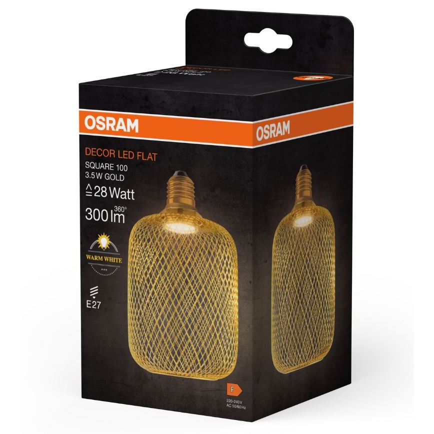LED Žarnica DECOR FLAT E27/3,5W/230V 2700K zlata - Osram