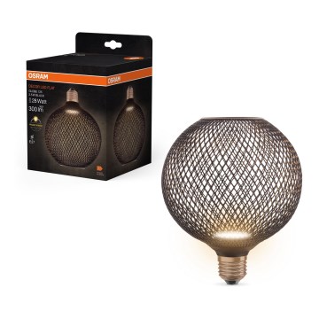 LED Žarnica DECOR FLAT G125 E27/3,5W/230V 2700K črna - Osram
