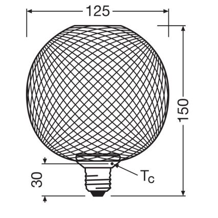 LED Žarnica DECOR FLAT G125 E27/3,5W/230V 2700K zlata - Osram