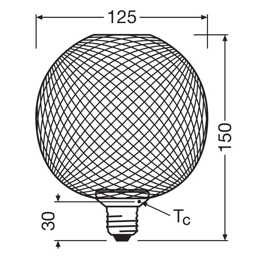 LED Žarnica DECOR FLAT G125 E27/3,5W/230V 2700K zlata - Osram