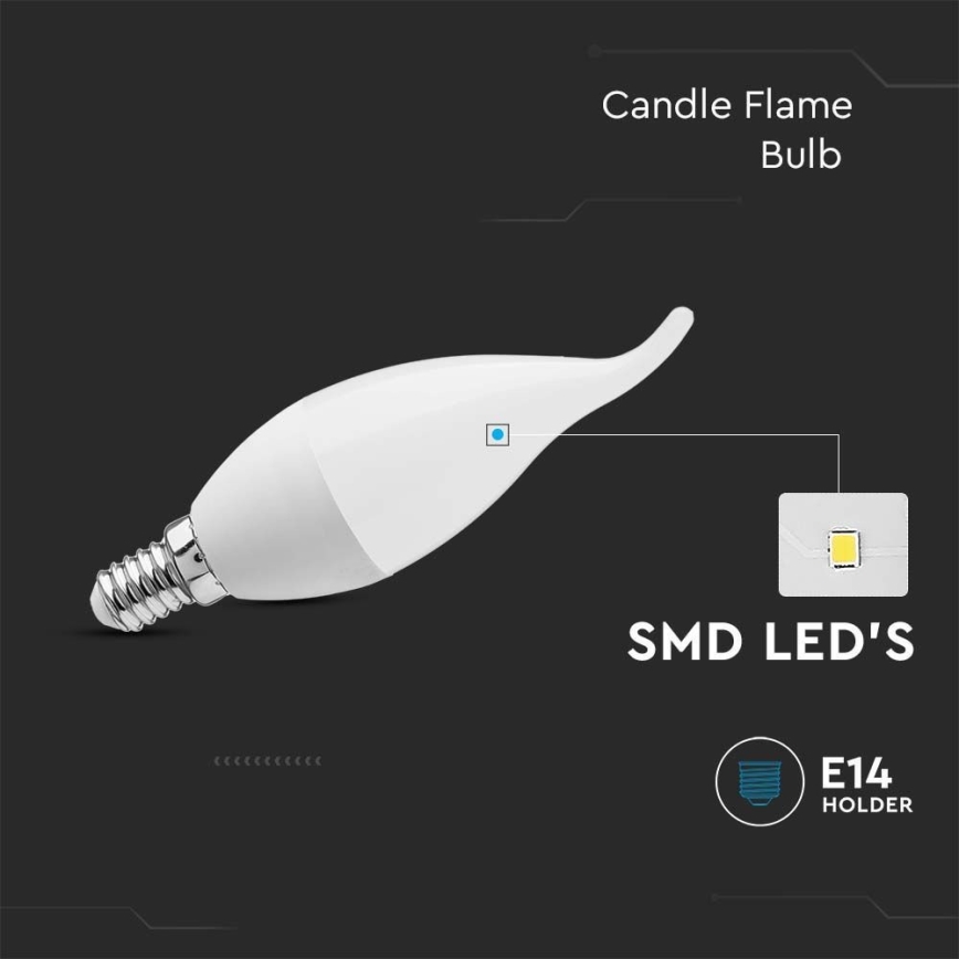 LED Žarnica E14/3,7W/230V 3000K