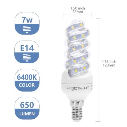 LED Žarnica E14/7W/230V 6500K - Aigostar