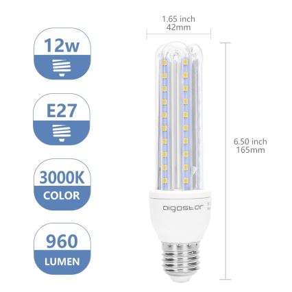 LED Žarnica E27/12W/230V 3000K - Aigostar