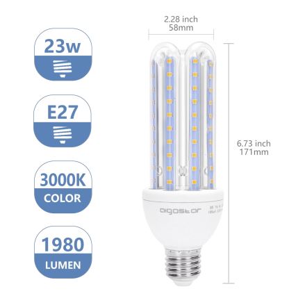 LED Žarnica E27/23W/230V 3000K - Aigostar