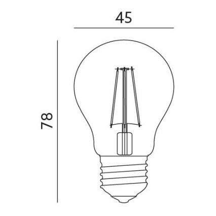 LED Žarnica E27/4W/230V 3000K