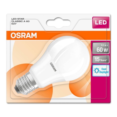 LED Žarnica E27/8,5W/230V 6500K - Osram
