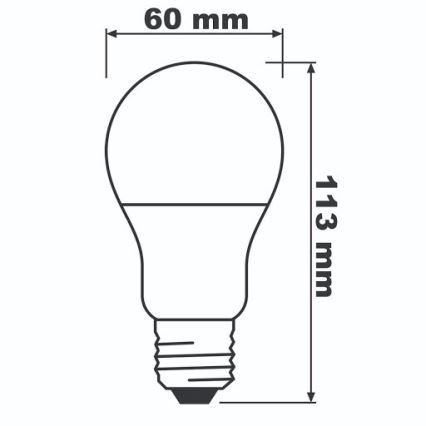 LED Žarnica ECO E27/8,5W/230V 4000K 806lm