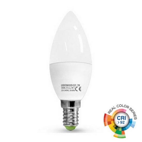 LED žarnica ECOLINE C37 E14/7W/230V 3000K CRI 92 - Brilagi