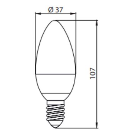 LED Žarnica ECOLINE C37 E14/7W/230V 4000K -  Brilagi