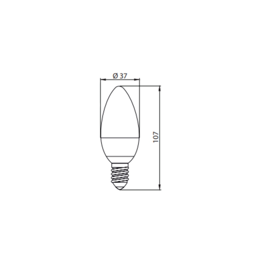 LED Žarnica ECOLINE C37 E14/7W/230V 4000K -  Brilagi