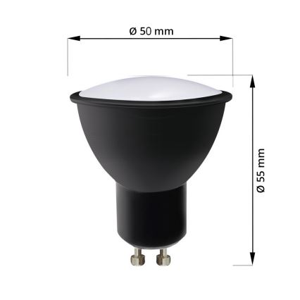 LED Žarnica ECOLINE GU10/8,5W/230V 4000K črna - Brilagi