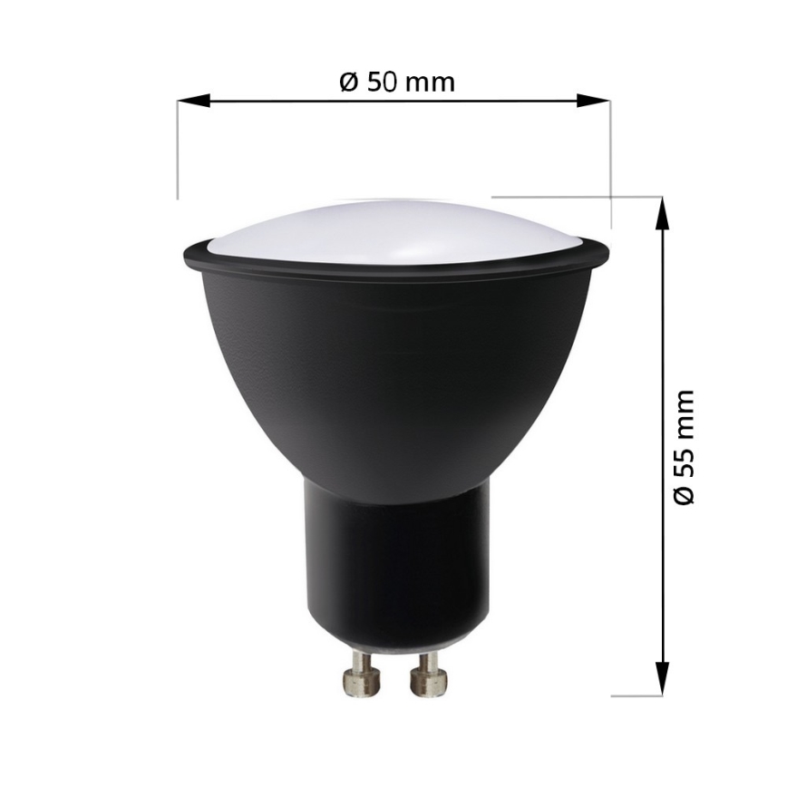 LED Žarnica ECOLINE GU10/8,5W/230V 4000K črna - Brilagi
