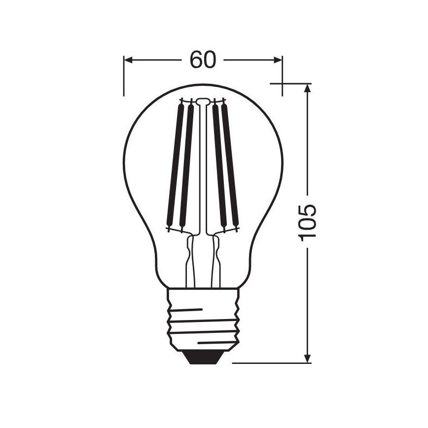 LED Žarnica FILAMENT A100 E27/11W/230V 2700K - Osram