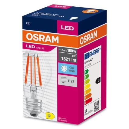 LED Žarnica FILAMENT A100 E27/11W/230V 4000K - Osram
