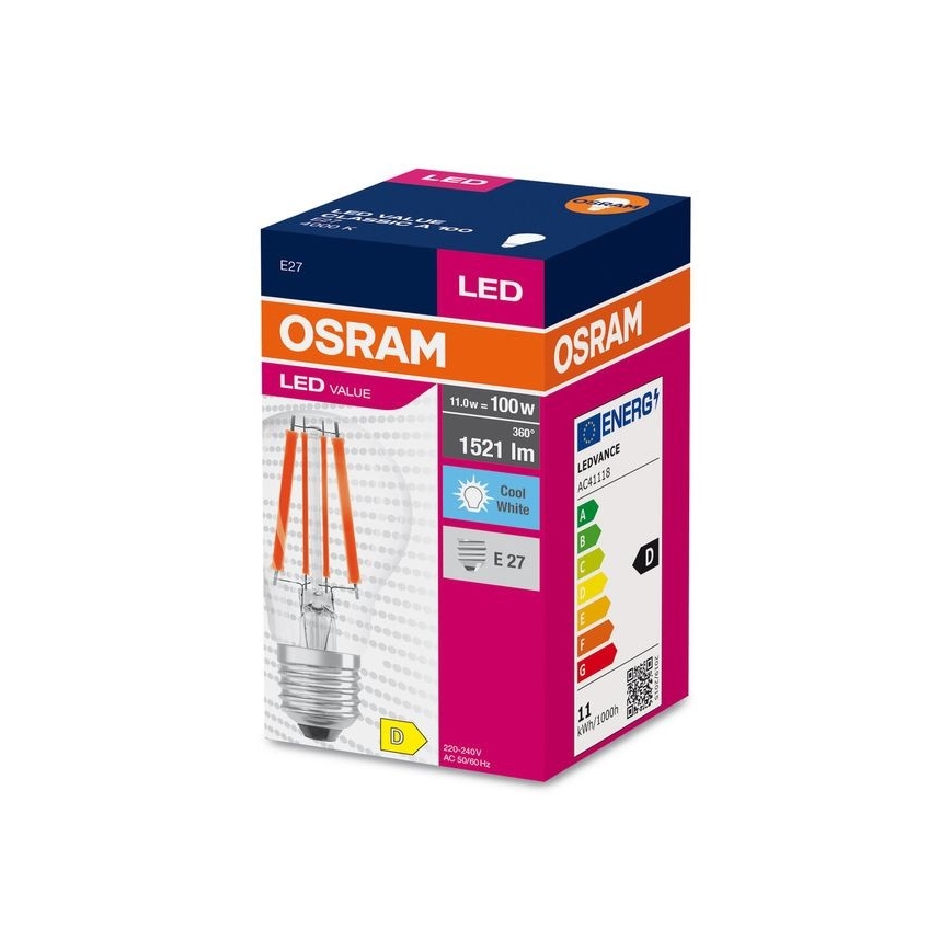 LED Žarnica FILAMENT A100 E27/11W/230V 4000K - Osram