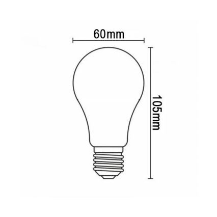 LED Žarnica FILAMENT A60 E27/12W/230V 330° 3000K