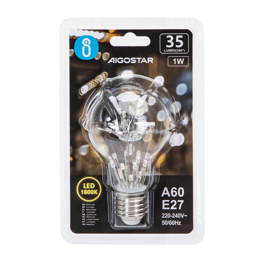 LED Žarnica FILAMENT A60 E27/1W/230V 1800K - Aigostar