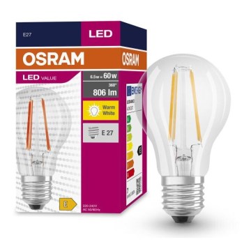 LED Žarnica FILAMENT A60 E27/6,5W/230V 2700K - Osram