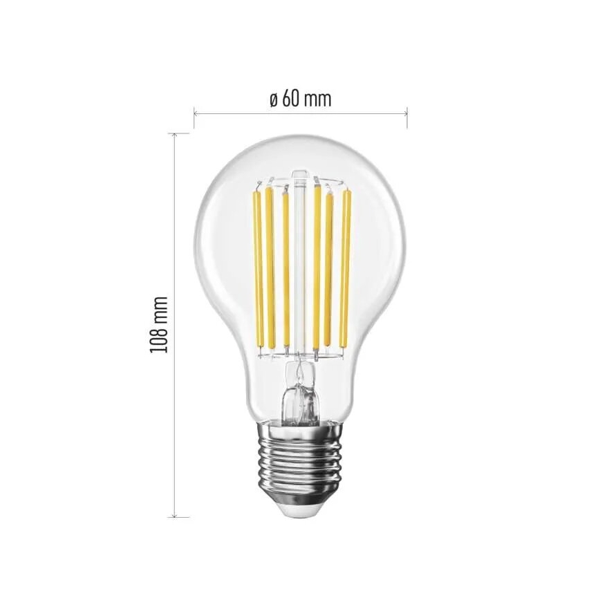 LED Žarnica FILAMENT A60 E27/7,2W/230V 2700K