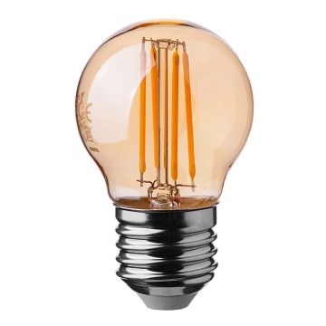 LED Žarnica FILAMENT AMBER G45 E27/4W/230V 2200K