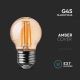 LED Žarnica FILAMENT AMBER G45 E27/4W/230V 2200K