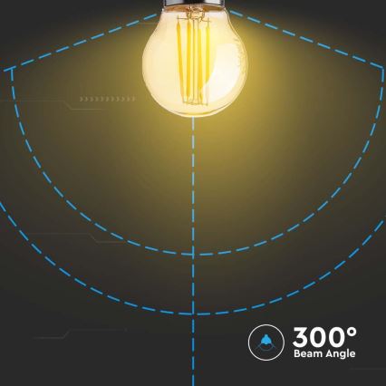 LED Žarnica FILAMENT AMBER G45 E27/4W/230V 2200K