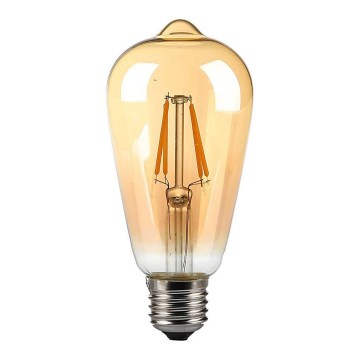 LED Žarnica FILAMENT AMBER ST64 E27/8W/230V 2200K