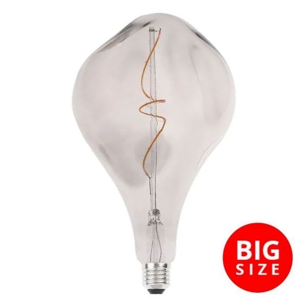 LED Žarnica FILAMENT BUMPED SMOKE ET160 E27/4W/230V 2000K
