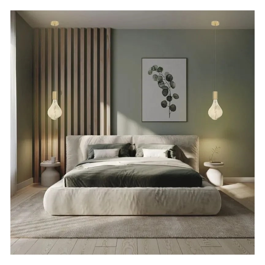 LED Žarnica FILAMENT BUMPED SMOKE ET160 E27/4W/230V 2000K