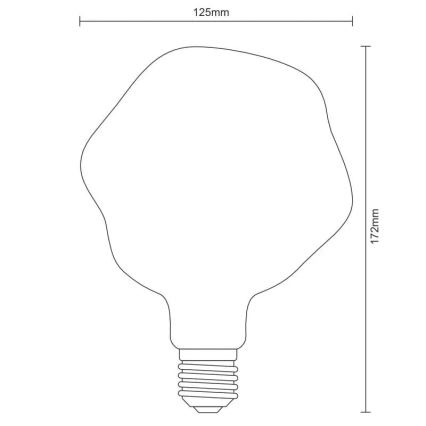 LED Žarnica FILAMENT BUMPED SMOKE G125 E27/4W/230V 2000K smoky