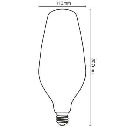 LED Žarnica FILAMENT BUMPED VINTAGE BT110 E27/4W/230V 2000K