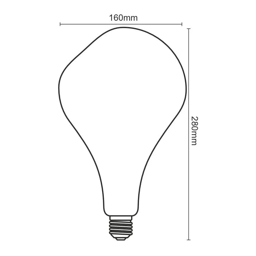 LED Žarnica FILAMENT BUMPED VINTAGE ET160 E27/4W/230V 2000K