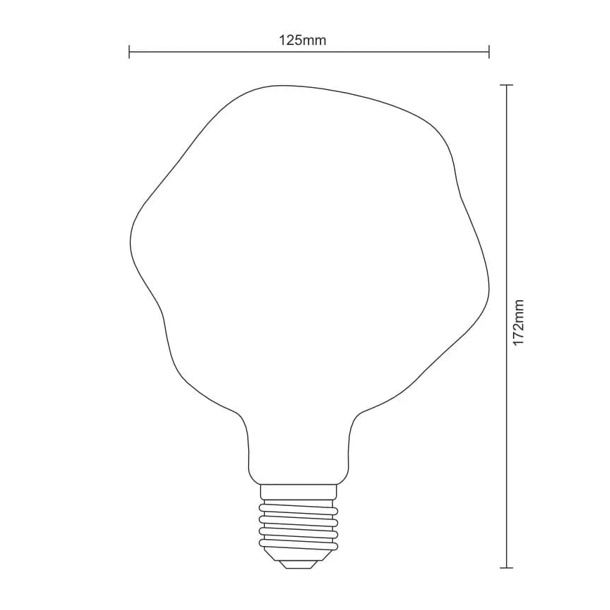 LED Žarnica FILAMENT BUMPED VINTAGE G125 E27/4W/230V 2000K