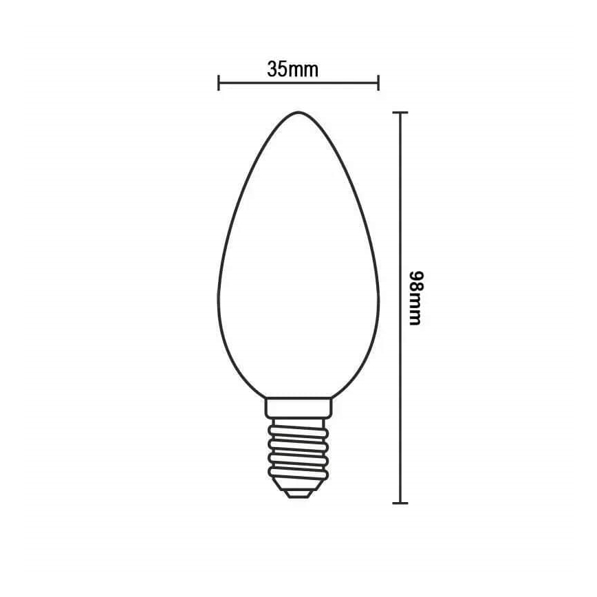 LED Žarnica WHITE FILAMENT C35 E14/4,5W/230V 3000K