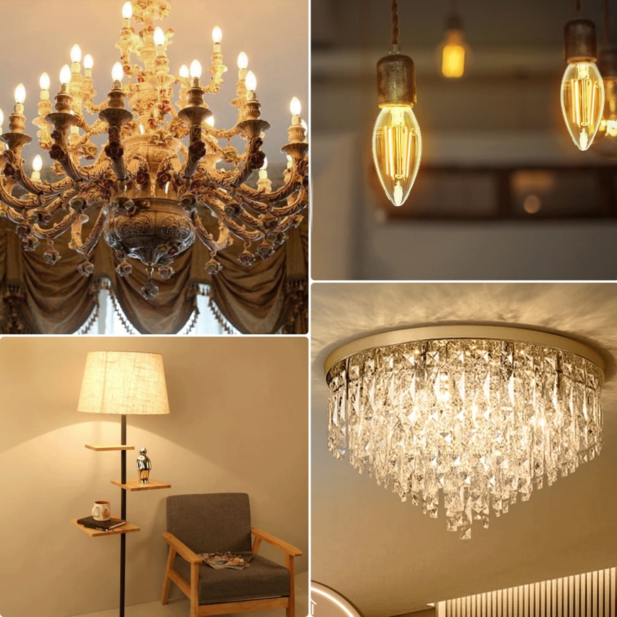 LED Žarnica FILAMENT C35 E14/6W/230V 2200K - Aigostar