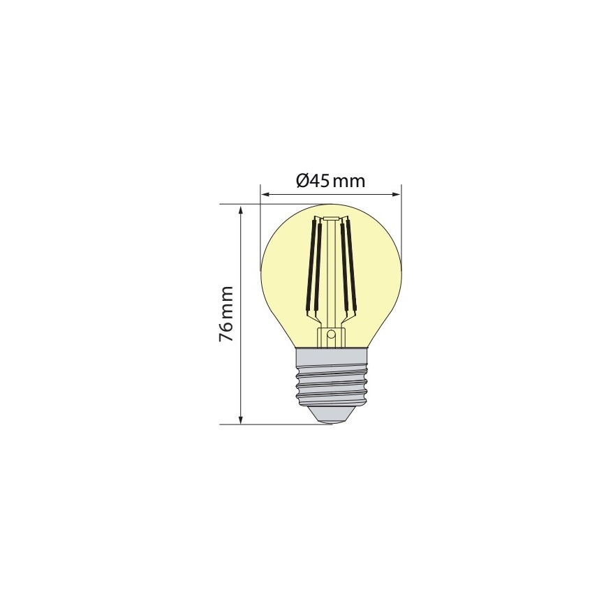 LED žarnica FILAMENT CLASIC ONE P45 E27/6,5W/230V 3000K