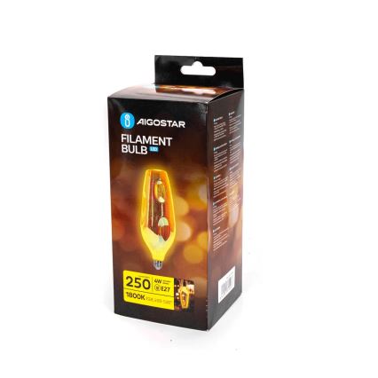 LED Žarnica FILAMENT CR110 E27/4W/230V 1800K - Aigostar