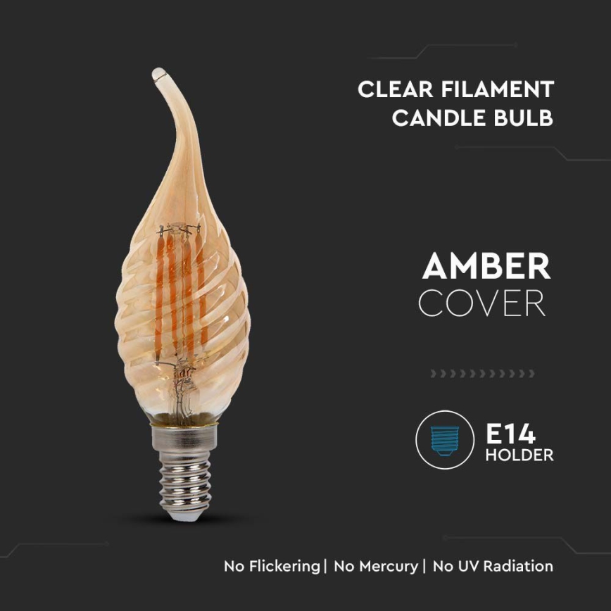 LED Žarnica FILAMENT E14/4W/230V 2200K