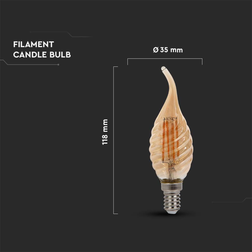 LED Žarnica FILAMENT E14/4W/230V 2200K