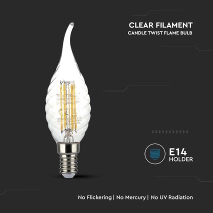 LED Žarnica FILAMENT E14/4W/230V 3000K