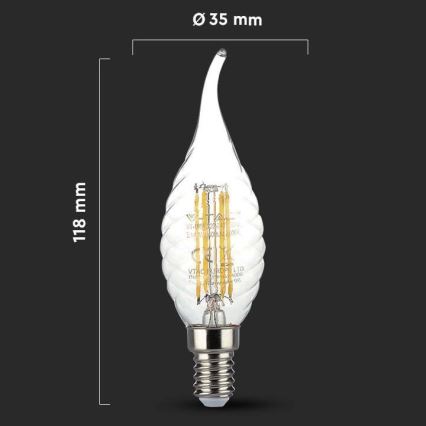 LED Žarnica FILAMENT E14/4W/230V 3000K