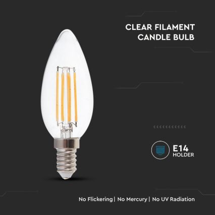 LED Žarnica FILAMENT E14/4W/230V 3000K