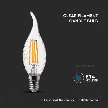 LED Žarnica FILAMENT E14/4W/230V 4000K