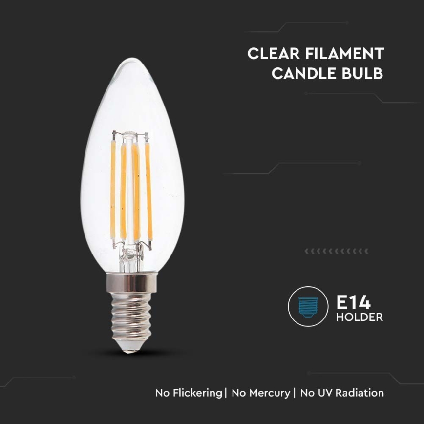 LED Žarnica FILAMENT E14/4W/230V 6500K