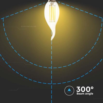 LED Žarnica FILAMENT E14/4W/230V 6500K