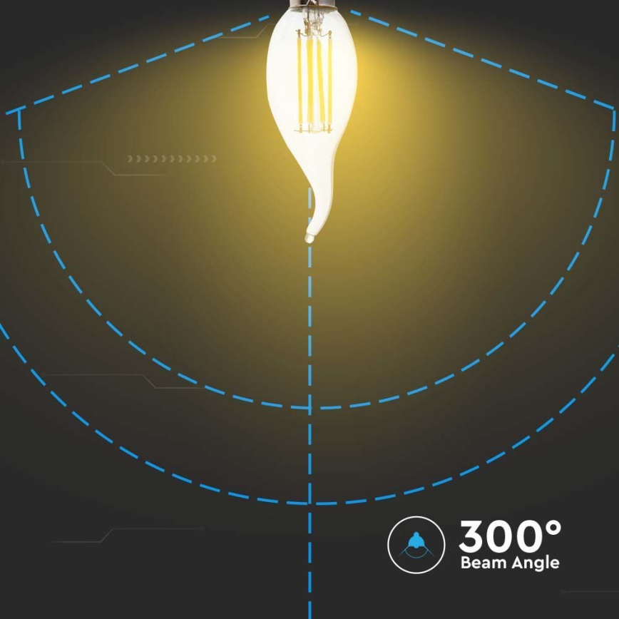 LED Žarnica FILAMENT E14/4W/230V 6500K