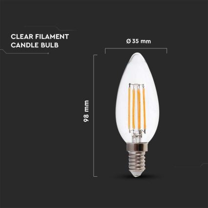 LED Žarnica FILAMENT E14/5,5W/230V 3000K
